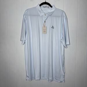 Peter Millar Men’s Crown Sport Featherweight Rays For Days Polo Shirt Blue XL
